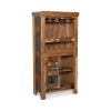 Sandy Shabby Reclaimed Wood Wine Rack Bar Cabinet