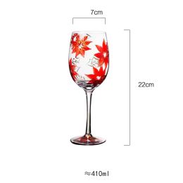 Colored Glass Wine Cup Creative Personalized Crystal Home Printing (Option: Gold Leaf Red Wine Cup)