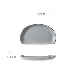 Home Minimalist Creative Ceramic Snack Platter (Color: Light Grey)