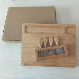 Bamboo Cut Board Cheese Fork Set (Option: Style2contains knife and fork)