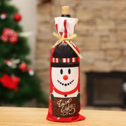 New Christmas Decorations Wine Gift Box Table Supplies (Option: Snowman)