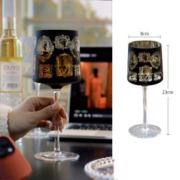Creative Fashion Simple Home Wine Goblet (Color: Black)