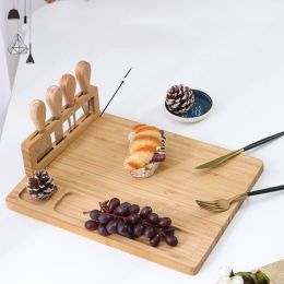 Bamboo Cut Board Cheese Fork Set (Option: Style3contains knife and fork)