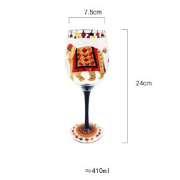 Colored Glass Wine Cup Creative Personalized Crystal Home Printing (Option: Red Elephant Red Wine Cup)