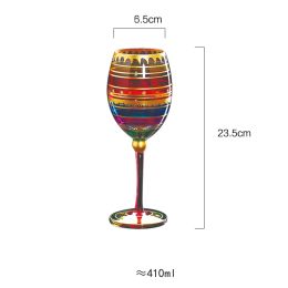 Colored Glass Wine Cup Creative Personalized Crystal Home Printing (Option: red wine cup little clown)