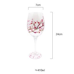 Colored Glass Wine Cup Creative Personalized Crystal Home Printing (Option: Rod Plum Red Wine Cup)